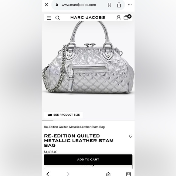 authentic MARC JACOBS bag Quilted Stam - Picture 5 of 5